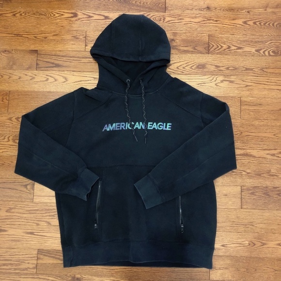 Black hoodie with reflective letters - Picture 1 of 6